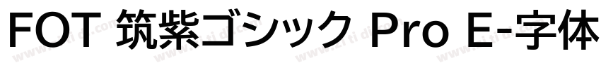 FOT 筑紫ゴシック Pro E字体转换